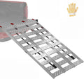 Tri-Fold Aluminum Loading Ramp for Pickup Trucks & Trailers, 1500 lbs Capacity Folding Ramp for Motorcycles, ATV