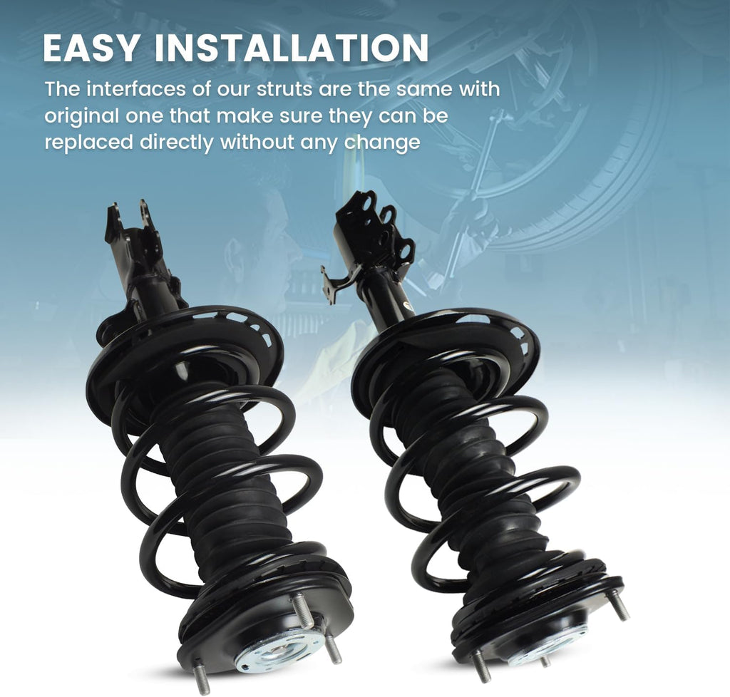 2PCS Front Struts Shocks Assembly w/Coil Spring Fit for 2006-2008 Toyota RAV4 2.4L L4, for 2009-2012 Toyota RAV4 2.5L L4 Front Shock Absorbers, Left & Right Replace 172275 172276