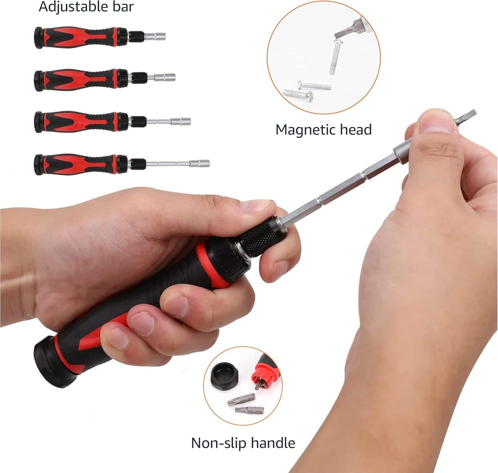Magnetic Ratcheting Wrench and Electronics Precision Screwdriver Tool Set, 73-Piece, with Carry Case for Household