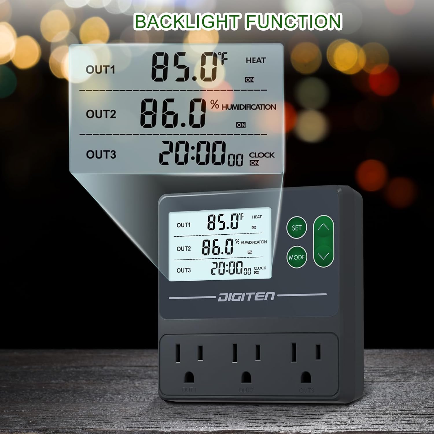 Dual Probe Temperature & Humidity Controller, Independent Sensors for Precise Temperature and Humidity Control