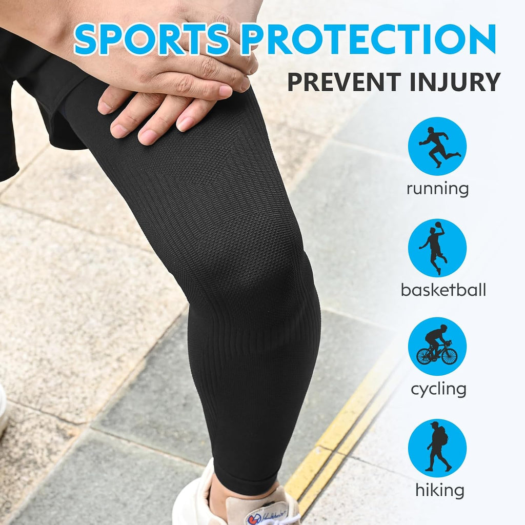 Full Leg Compression Sleeves, Unisex, Thigh High Compression Stocking 20-30mmHg Graduated Support for Thigh Calf