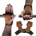 MANUEKLEAR Gym Straps Weight Lifting, Double Leather Lifting Straps for Men Deadlift with Cushion Wrist Loop, Gym