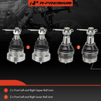 A-Premium Set of 4, Front Upper & Lower Ball Joints Kit - Forge Steel