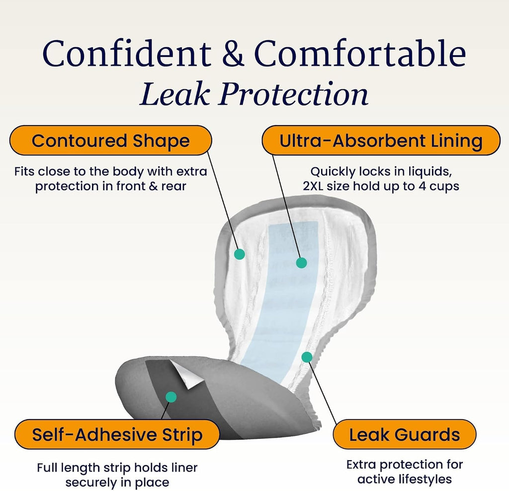 DynaDry Supreme Heavy-Duty Incontinence Liners, XL, 4 Count