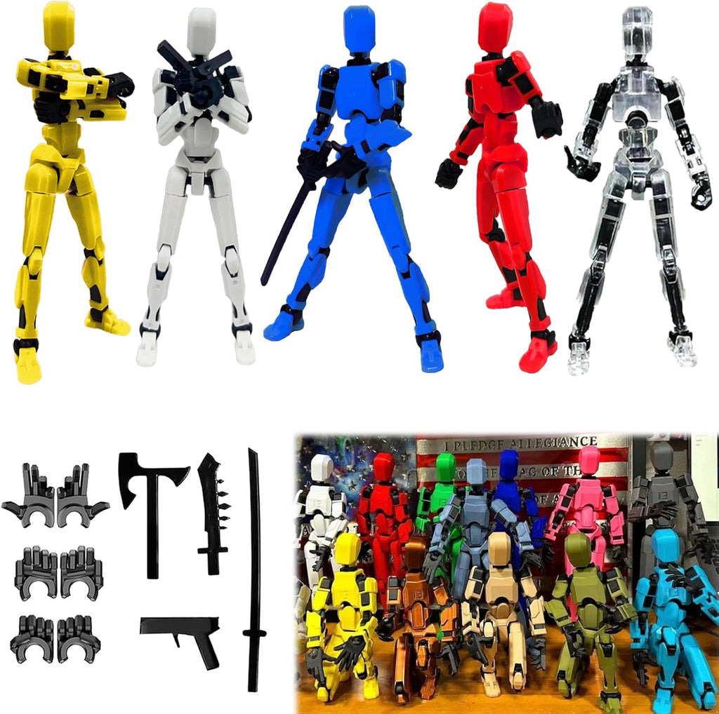 2026 New Assembly Completed-Titan 13 Action Figure,Dummy Robot 13 Action Figures Set,3D Printed Multi-Jointed Action