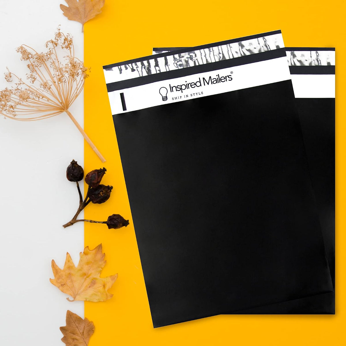 100 Poly Mailers 6x9 - Black - Small Shipping Envelopes