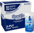 Sparkle Professional Series by Georgia-Pacific PRO 2-Ply Perforated Kitchen Paper Towel Rolls, Individually Wrapped