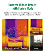 HF96V Thermal Camera with Visual Camera & Laser Pointer, Intelligent Scene Detection, 240 * 240 Super Resolution