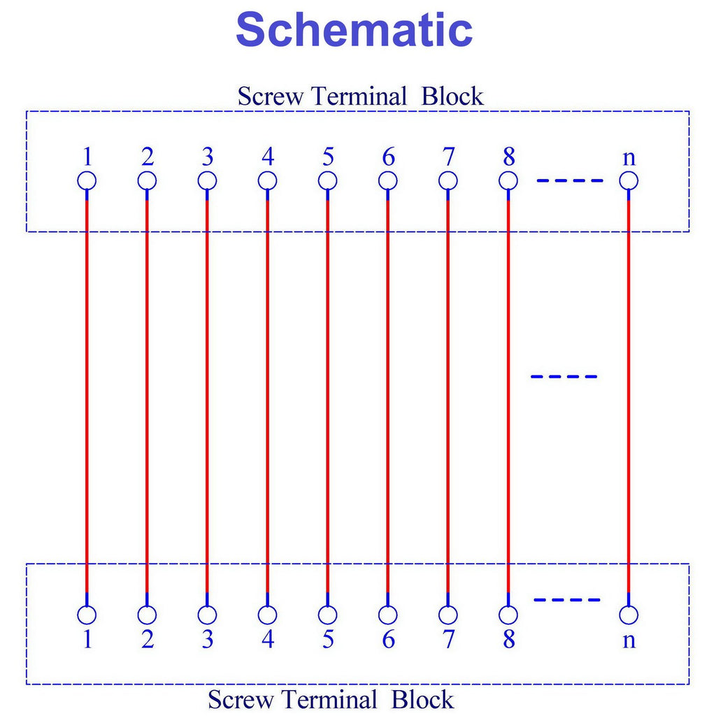 Screw Mount 24A/400V 30 Position Screw Terminal Block Distribution Module
