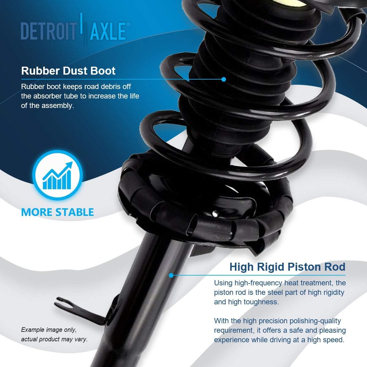 Detroit Axle - 8pc Struts Shock Absorbers Kit for 2001-2005 Ford Focus