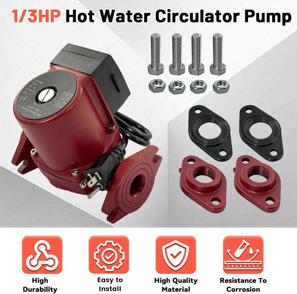 59896770 Circulator Pump 1/3HP 115V Compatible with Grundfos UPS26-150F