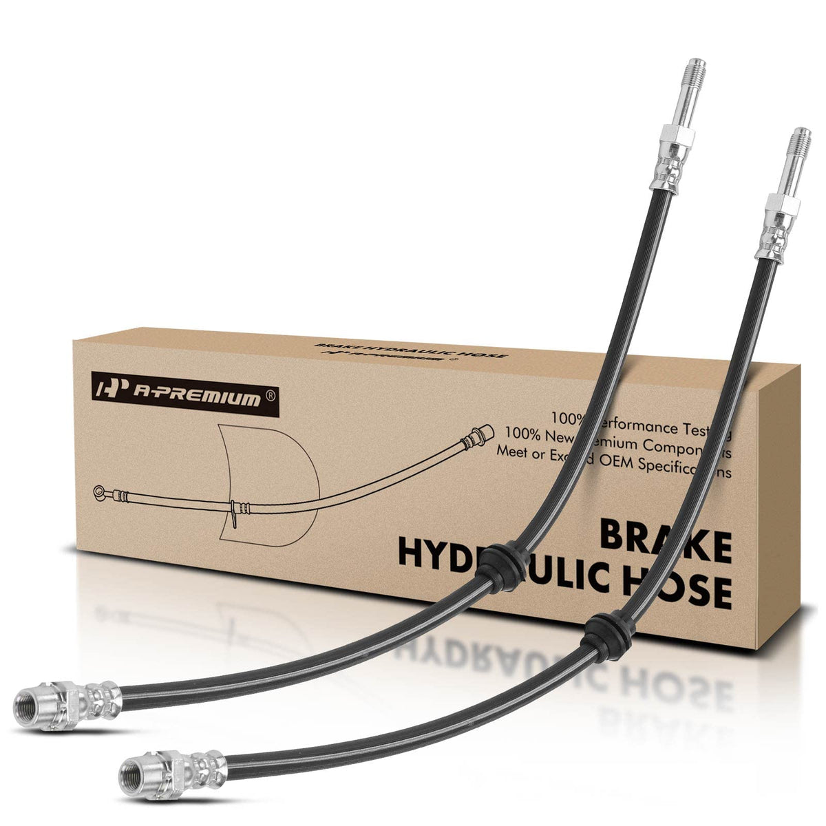 A-Premium Front Brake Hydraulic Hose Compatible with BMW