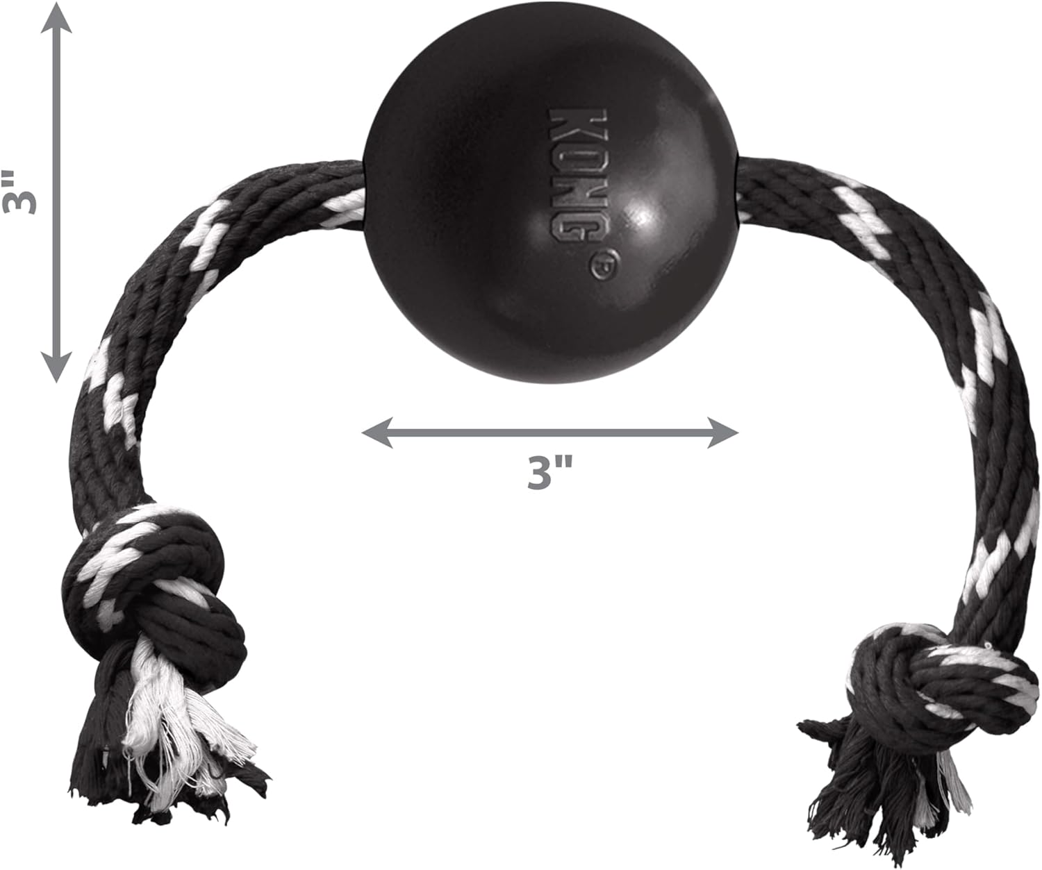 Extreme Ball with Rope - Dog Fetch Toy with Rope for Easy Throwing - Durable Dog Ball Toy for Tug, Playtime & More s