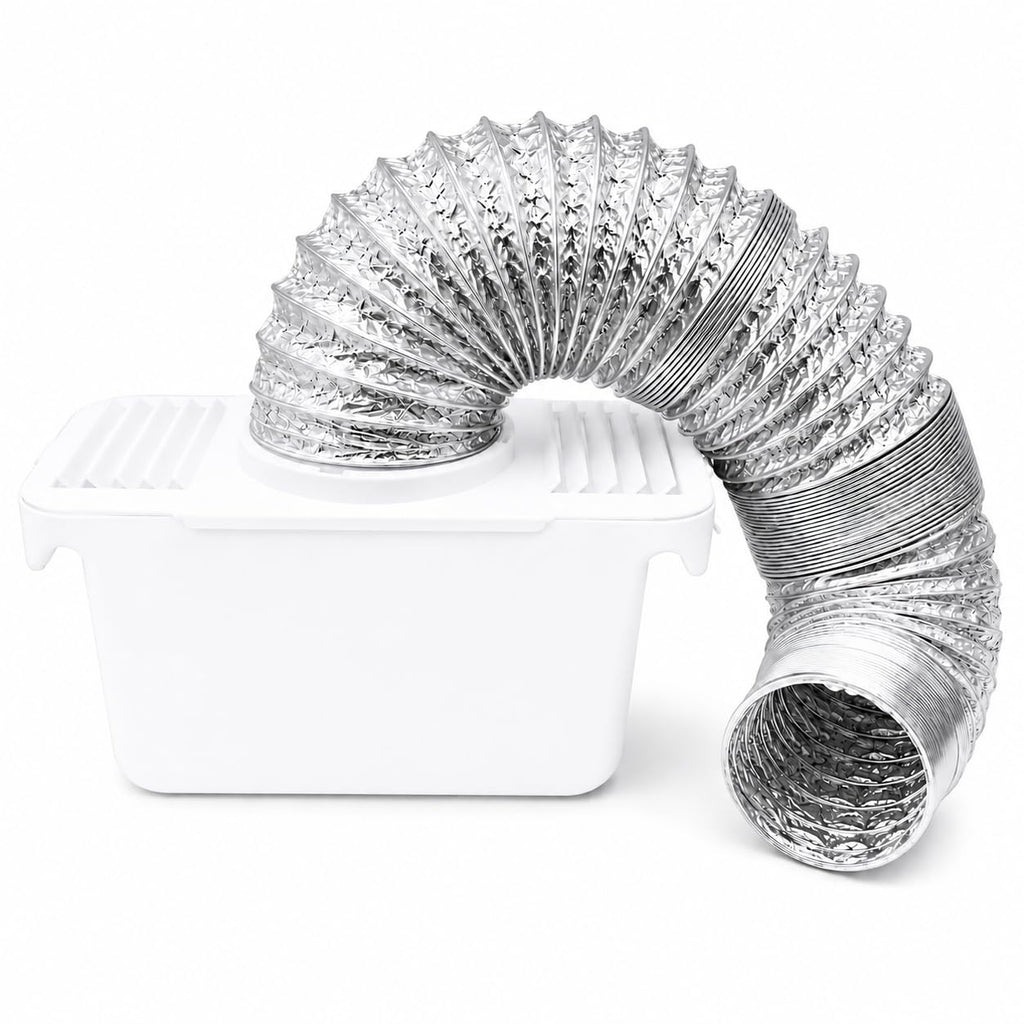 Indoor Dryer Vent Kit for Electric Dryers, Lint Catcher & Hose Attachment