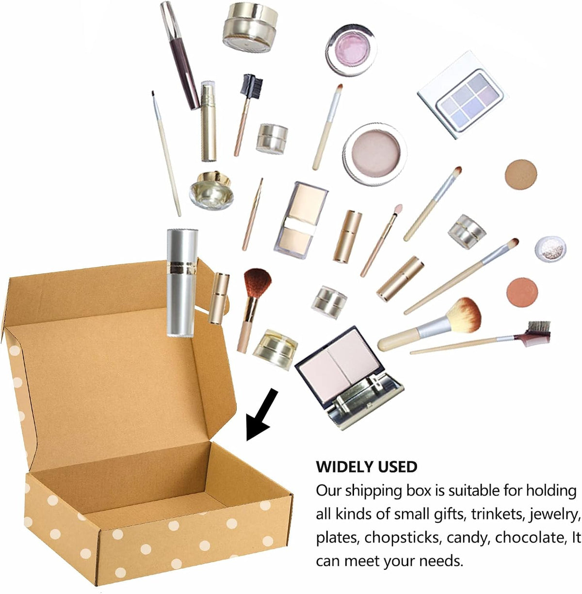 Small Cute Brown Polka Dot Shipping Boxes 25 Pack – Corrugated Mailers