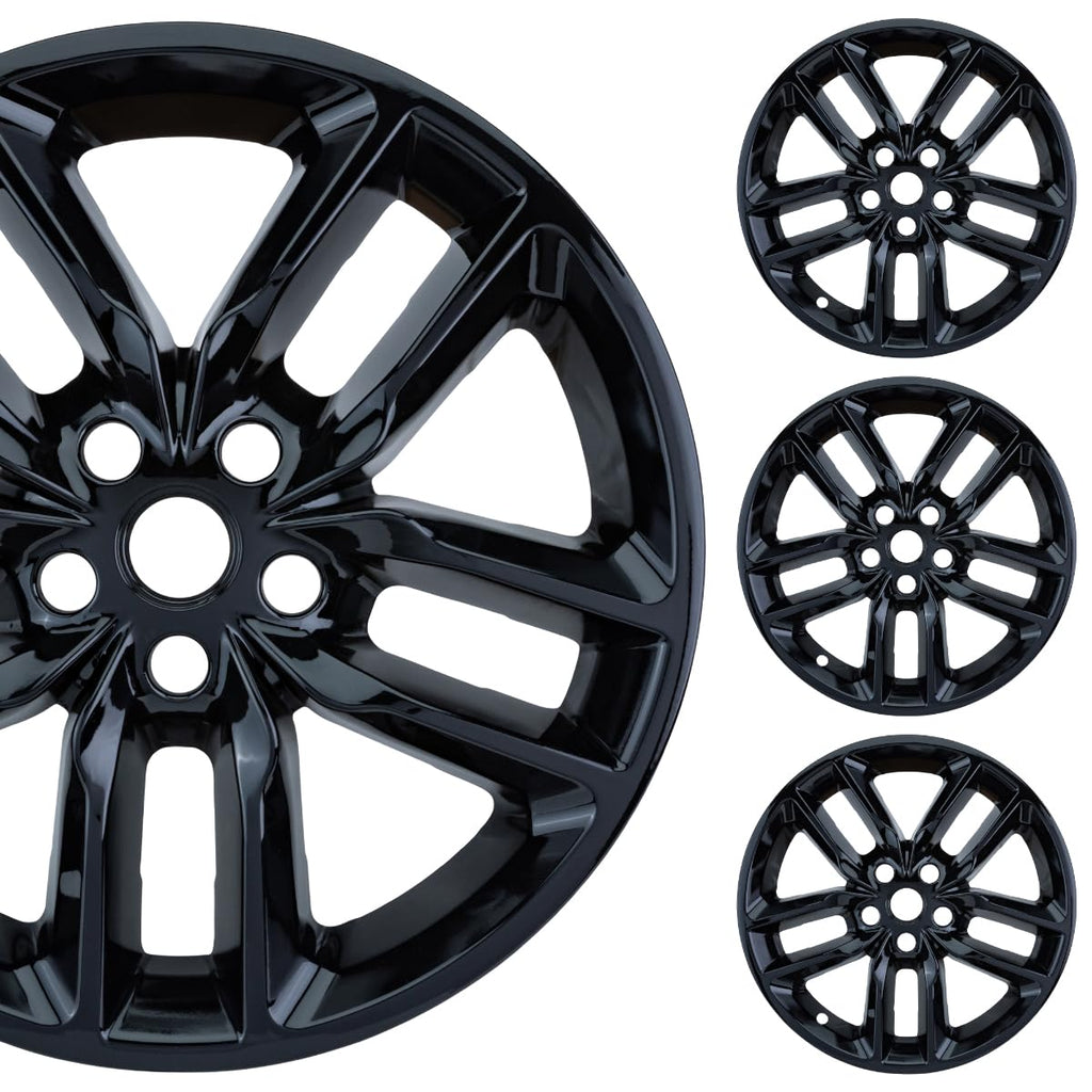 20" Gloss Black Wheel Skin Set Compatible with Dodge Durango GT, R/T
