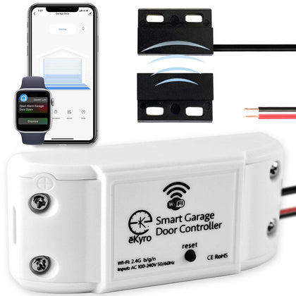 Smart Garage Door Opener - Universal WiFi Remote Controller Compatible with Alexa, Google Home, iPhone, Siri