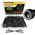 M3x35mm Screws 180pcs Hex Socket Cap 12.9 Steel Black Zinc Half Thread