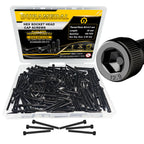 M3x35mm Screws 180pcs Hex Socket Cap 12.9 Steel Black Zinc Half Thread