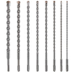 Wensilon 5pcs 5/32" X 8"-6" Cross-Type Double Thread Carbide Drill Bits for Concrete, Brick, Stone, Hammer Drill