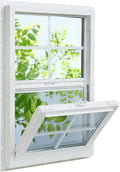 24" x 36" Vinyl Single Hung Window,3.22" Thickness (with Grild)