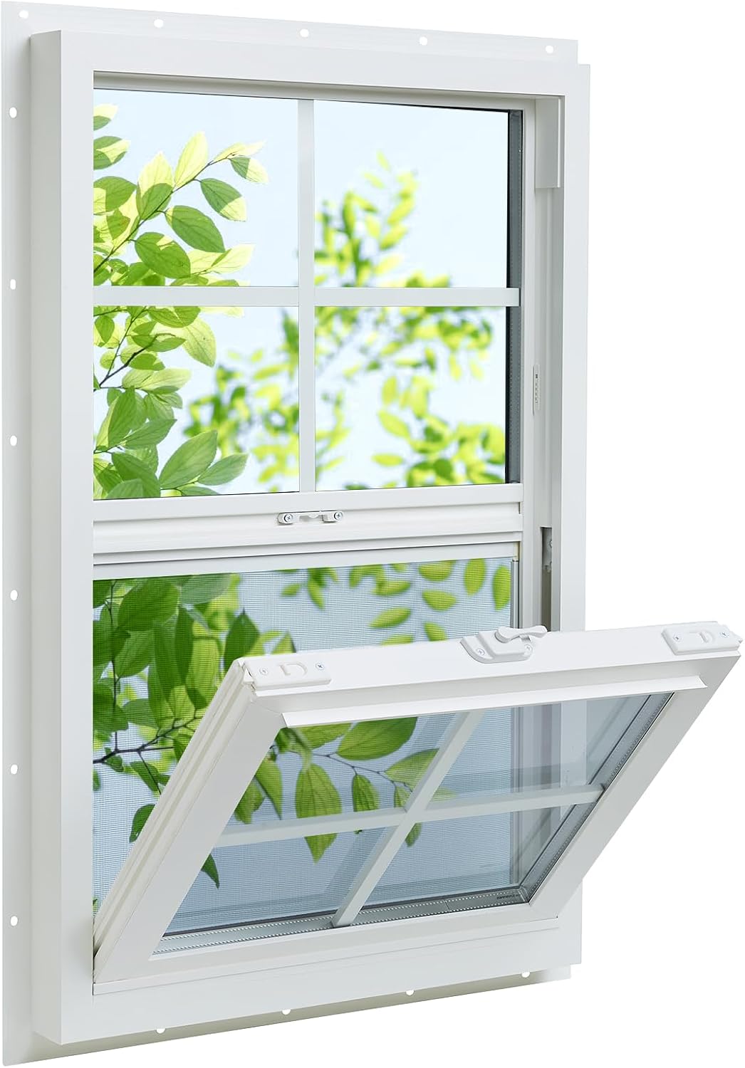 24" x 36" Vinyl Single Hung Window,3.22" Thickness (with Grild)