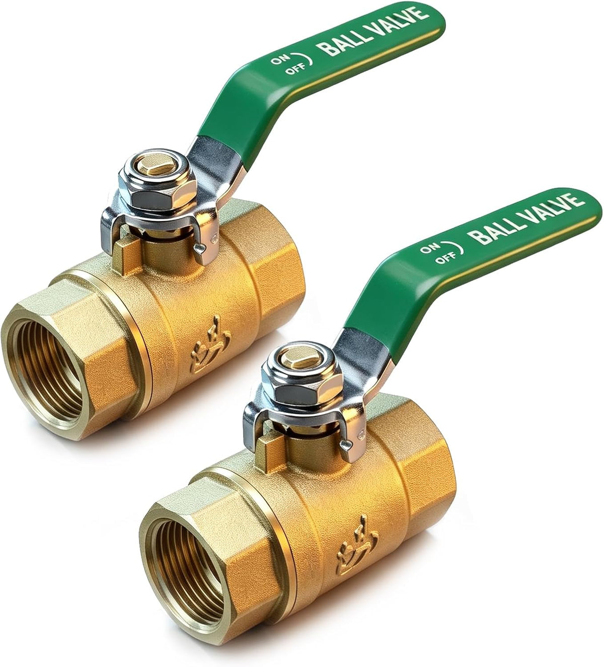 Brass Ball Valve 3/4 Inch NPT, 2 Pack Shut Off Valve