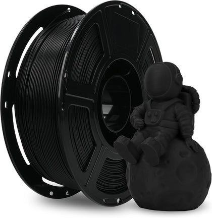 PLA Filament 1.75mm +/- 0.02mm, Matte Black 3D Printer Filament 1kg (2.2lbs) Spool, Excellent Printing Performance