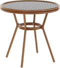 Commercial Aluminum Indoor/Outdoor Table, Black/White