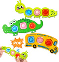 3PC Fidget Popper Sensory Toys Airplane Travel Activities for Toddlers Goodie Bags Pop It Fidget Toys for 12+ Month