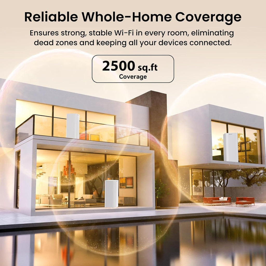 WiFi 7 Mesh System BE3600 – Dual Band Mesh WiFi System for Home, Seamless Mesh Network with 3 Gigabit Ports, Supports