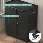 Garage Storage Cabinet with Wheels, Mobile Rolling Tool Cabinet