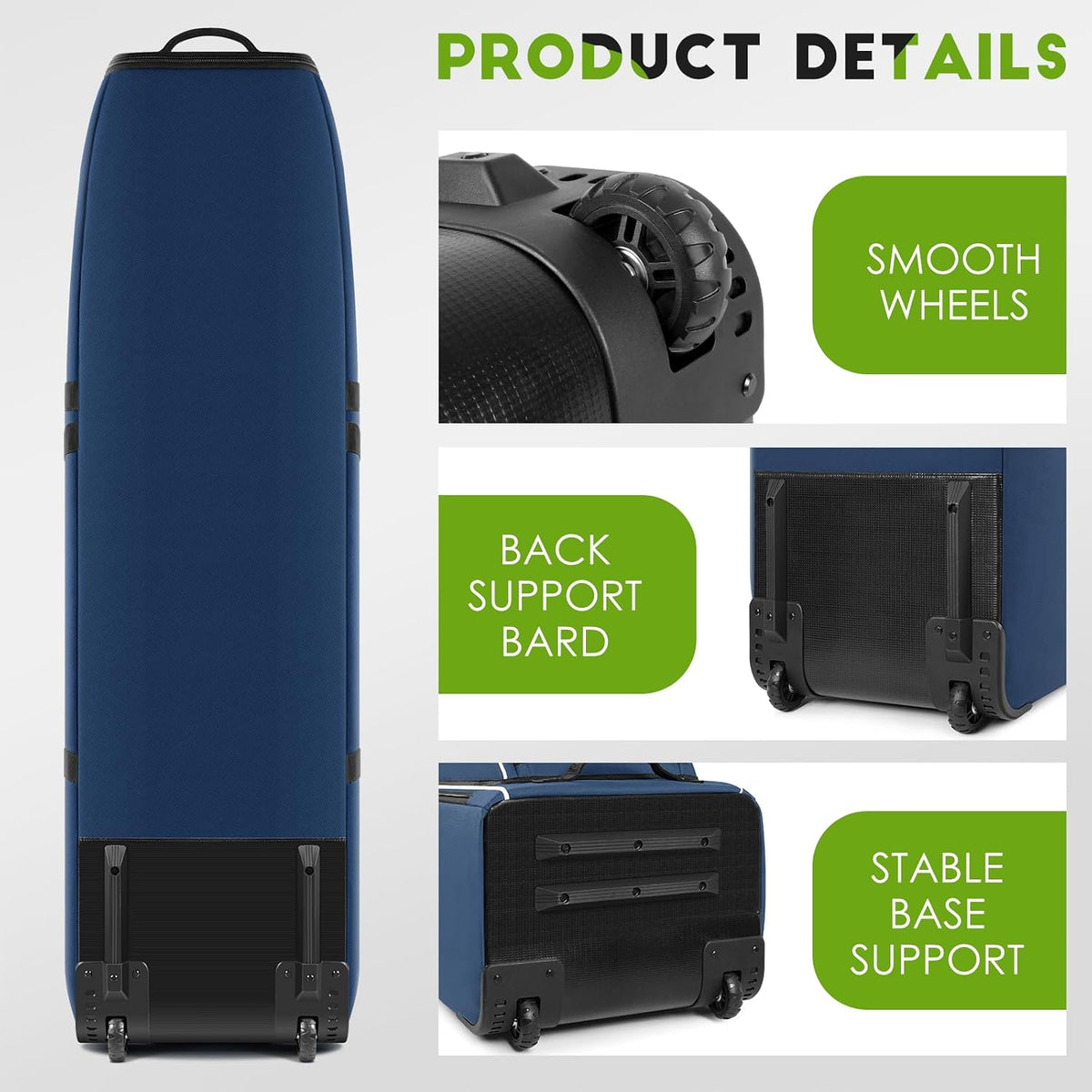 Golf Travel Bag for Airlines 900D Heavy Duty Oxford Golf Travel Case with Wheels, Golf Travel Cover with Club