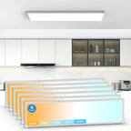 1x4 LED Flat Panel Light Surface Mount 6 Pack,5CCT Selectable,White