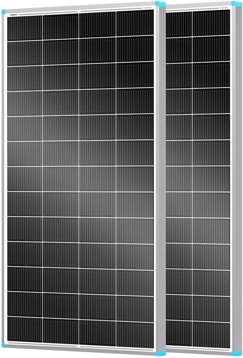 2PCS 200W Solar Panel N-Type, 25% High Efficiency Solar Panel | 400W Solar Panel 16BB for RV Roof Boat Camping Van