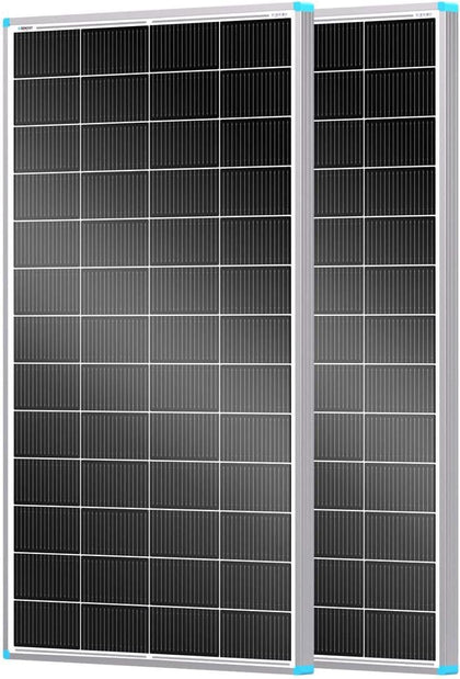 2PCS 200W Solar Panel N-Type, 25% High Efficiency Solar Panel | 400W Solar Panel 16BB for RV Roof Boat Camping Van
