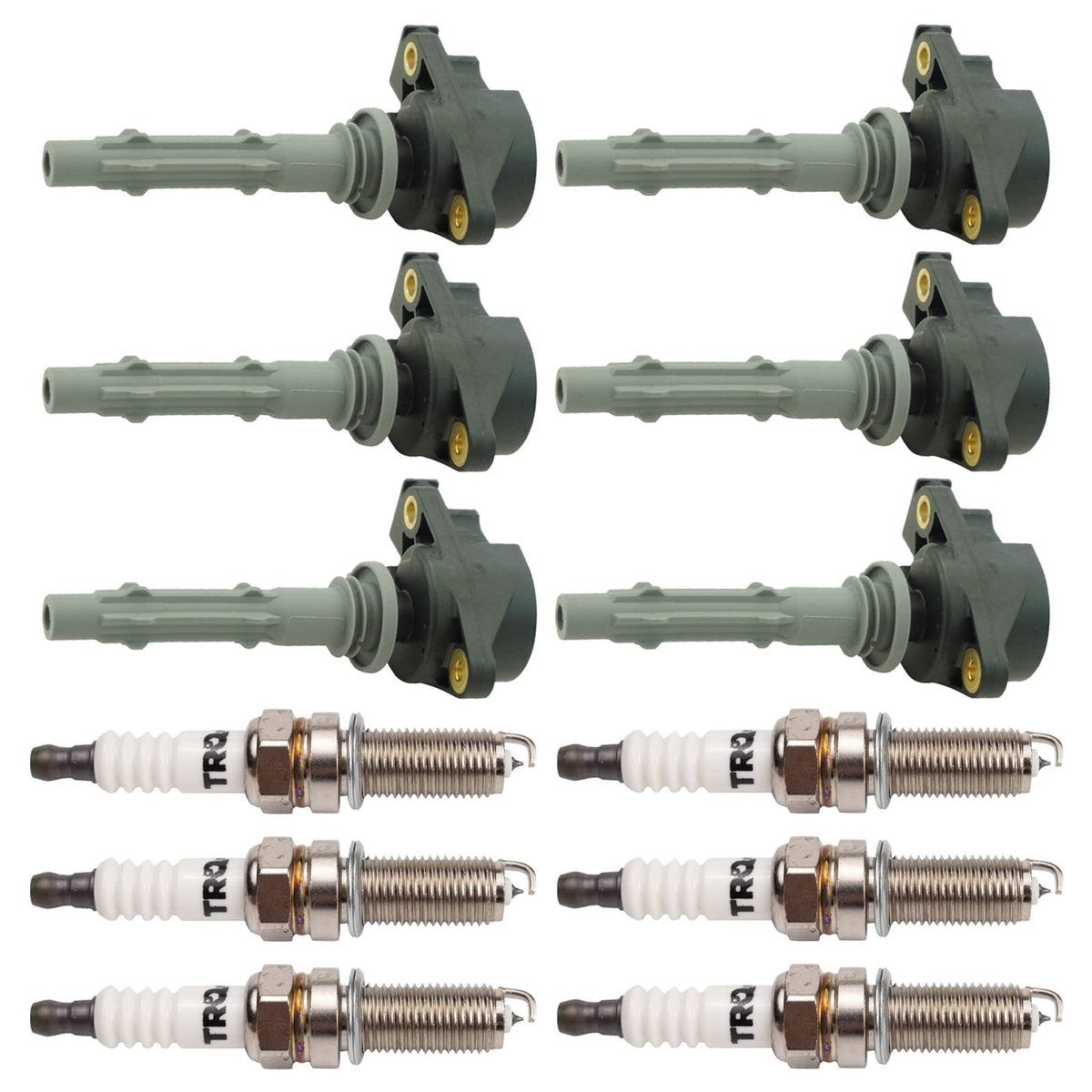 TRQ Ignition Coil & Spark Plug Kit 12 Piece Iridium Plugs