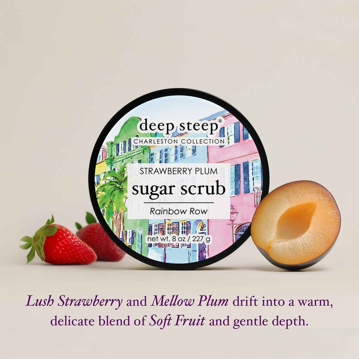 Sugar Scrub, Strawberry Plum, 8oz – Exfoliating Body Scrub