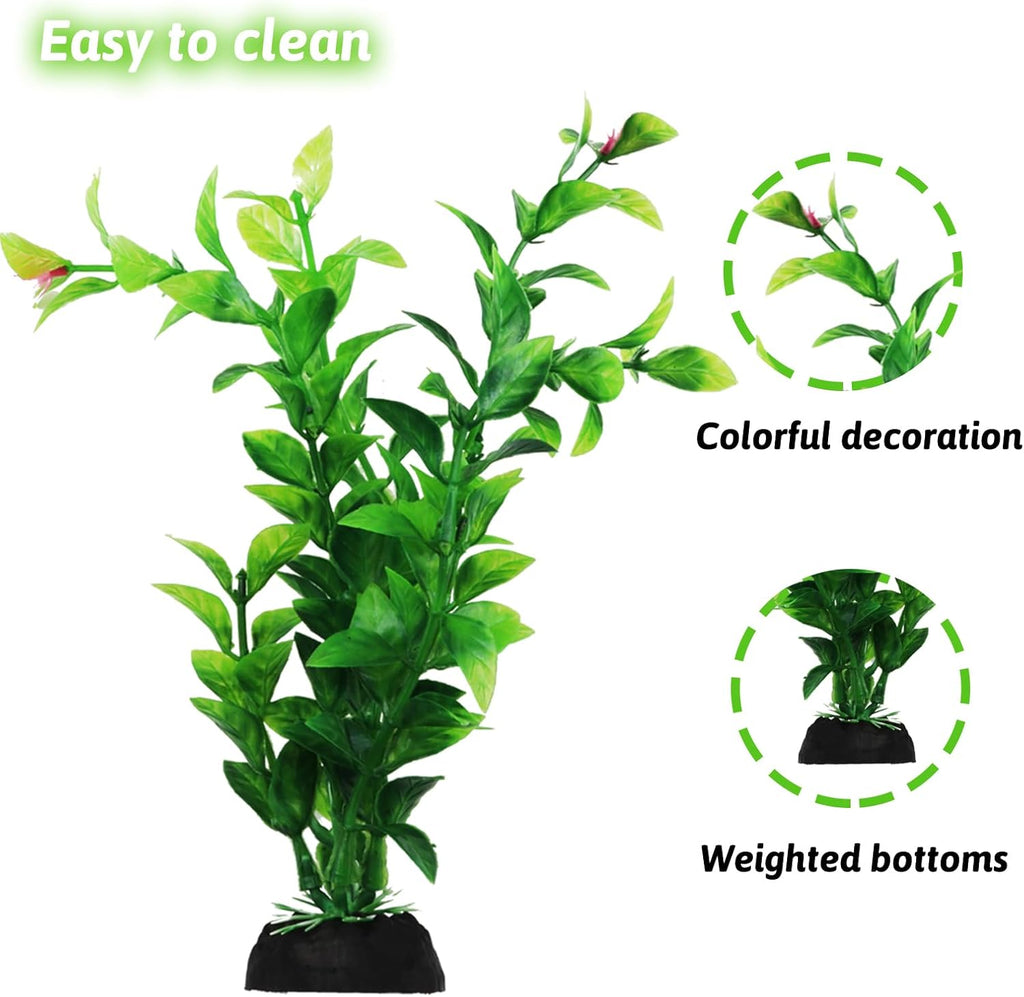 Fish Tank Accessories Aquarium Decorations Green Plants, 10pcs Green Fish Tank Decorations Plastic Plants, Fish Tank