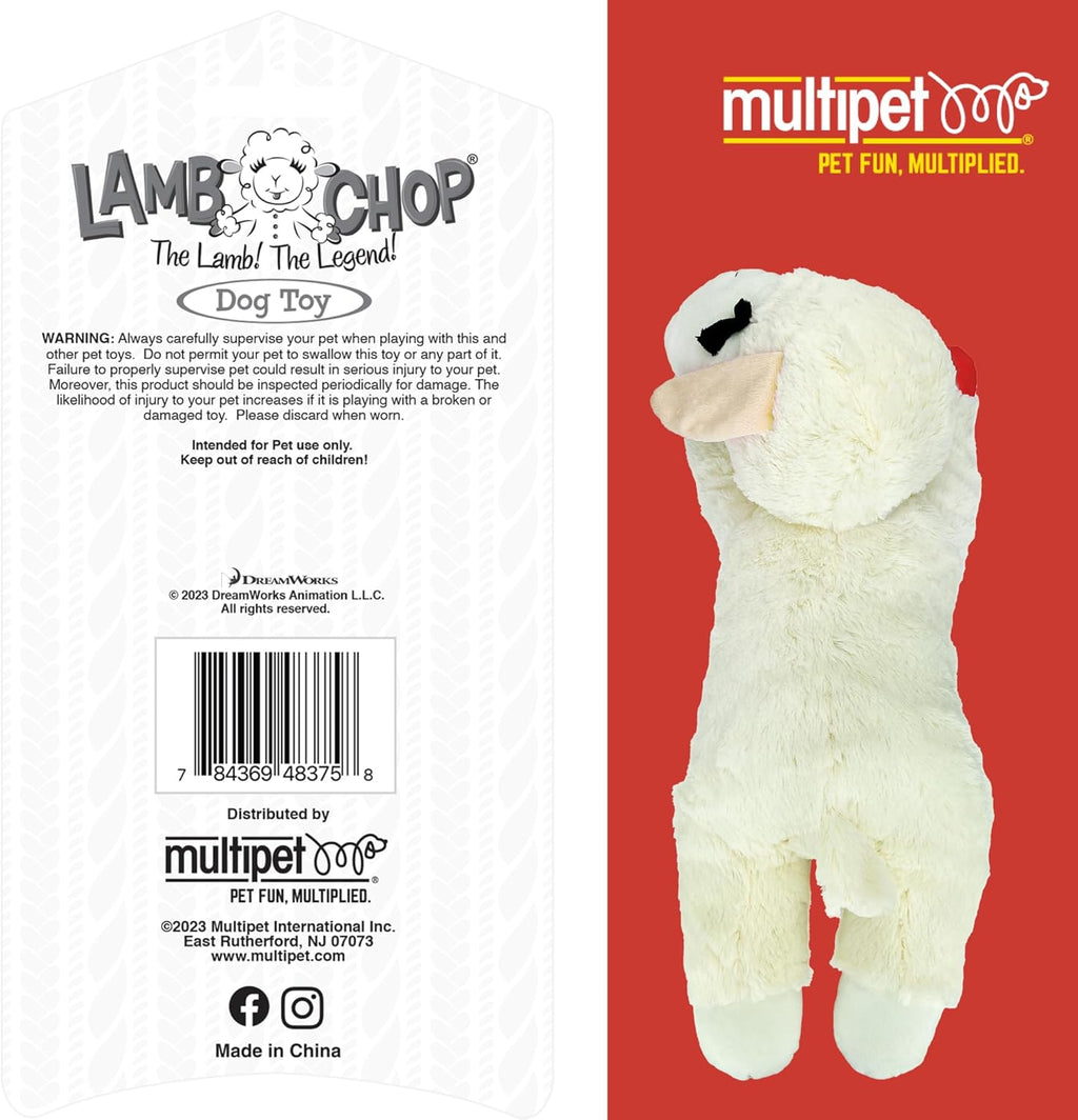Lamb Chop Dog Plush Toy - Squeaky Toy for All Dogs - Extra Soft Plush - Stuffed Animal for Cuddling & Playing - Jumbo
