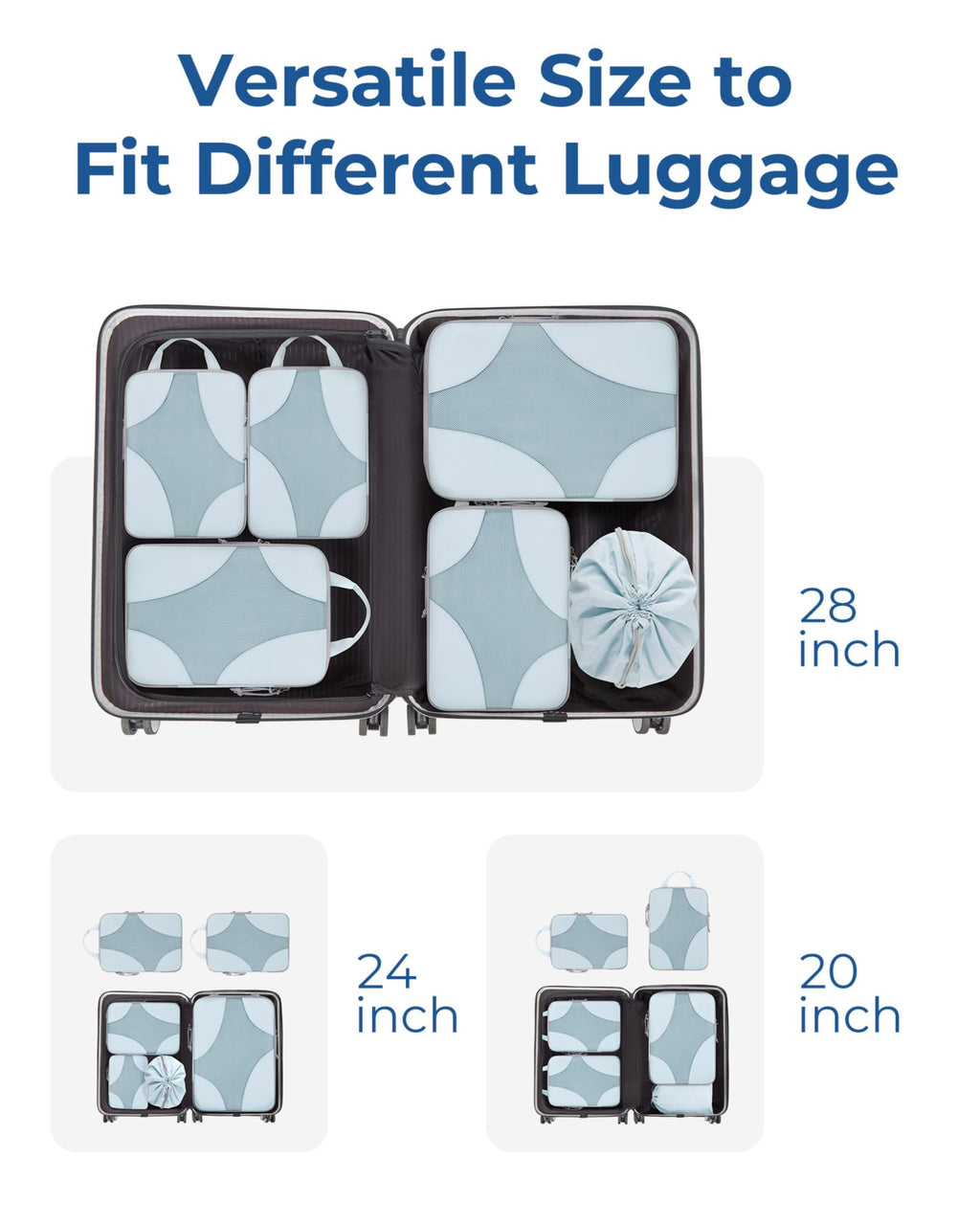 Compression Packing Cubes (04-Misty Lavender, 6 Set)