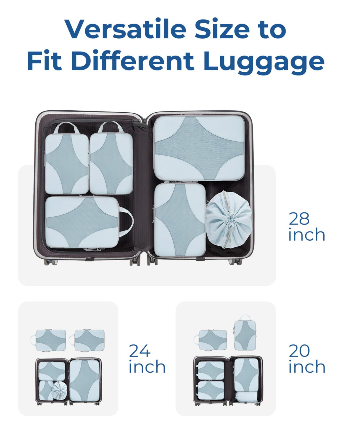 Compression Packing Cubes (04-Misty Lavender, 6 Set)