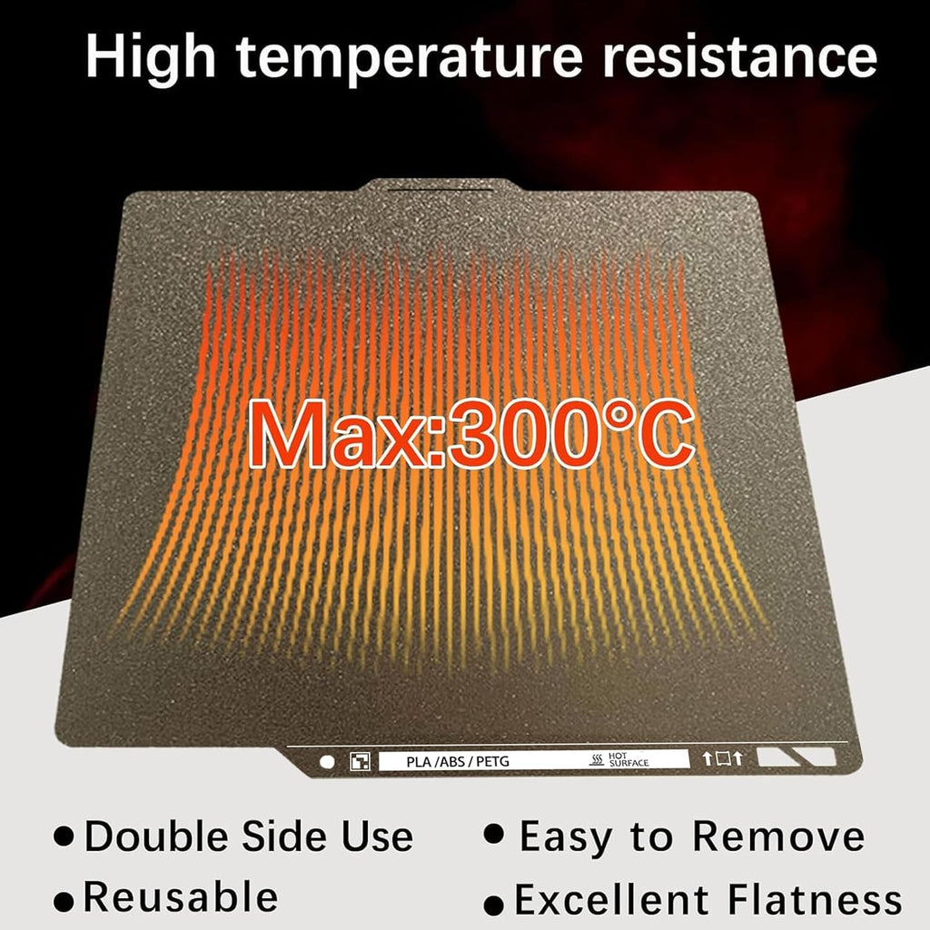 Upgraded Thicker Textured PEI Plate 0.77mm with QR Code for Bambu Lab P1S/P2S/P1P/X1/X1C/A1/X2D 3D Printer, 257x257mm