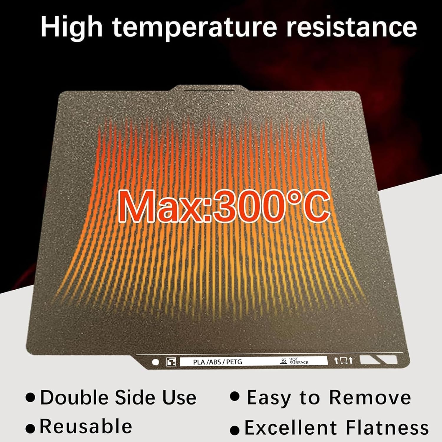 Upgraded Thicker Textured PEI Plate 0.77mm with QR Code for Bambu Lab P1S/P2S/P1P/X1/X1C/A1/X2D 3D Printer, 257x257mm