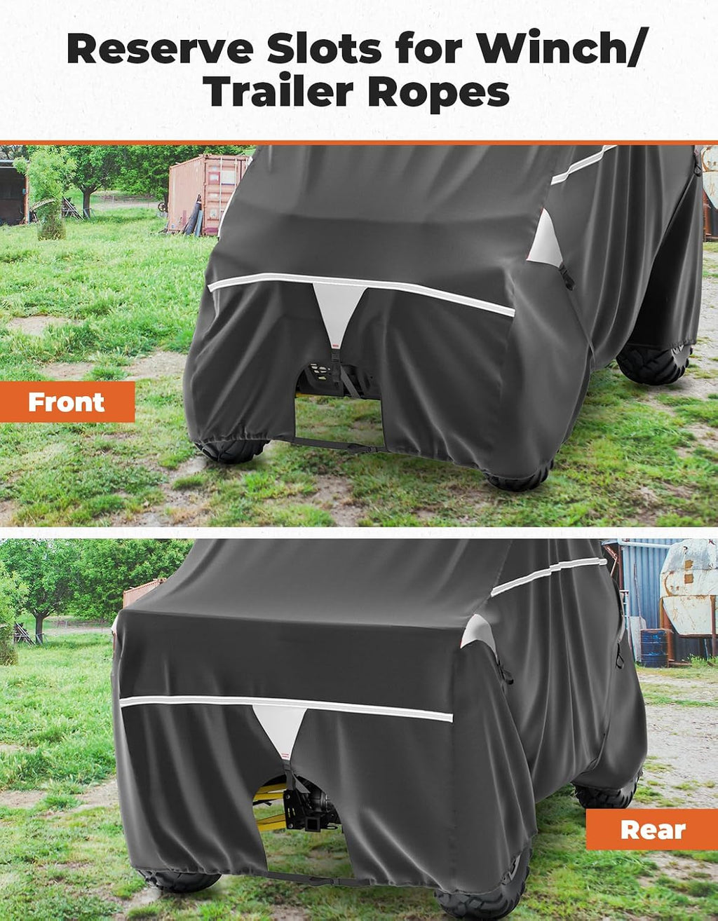UTV Cover 2 Seater Side by Side Cover Waterproof, 130" x 58" x 70" | Travel Outdoor Tear Resistant All-Weather