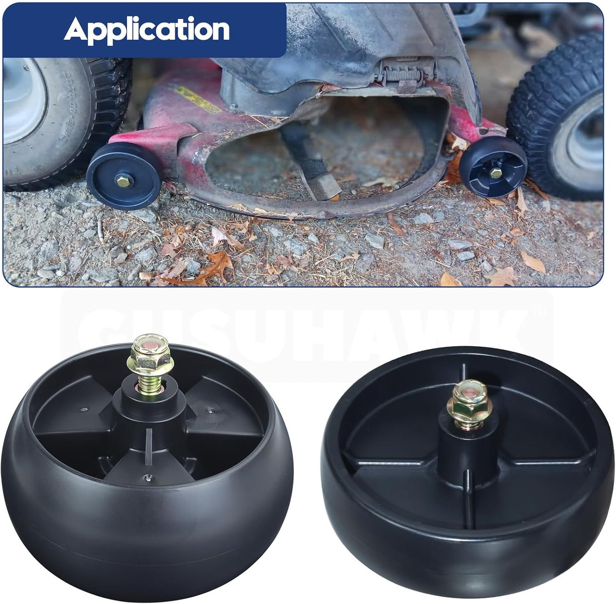 2 Pack 734-04155 Deck Wheel with 734-0973 Deck Wheel for Cub Cadet