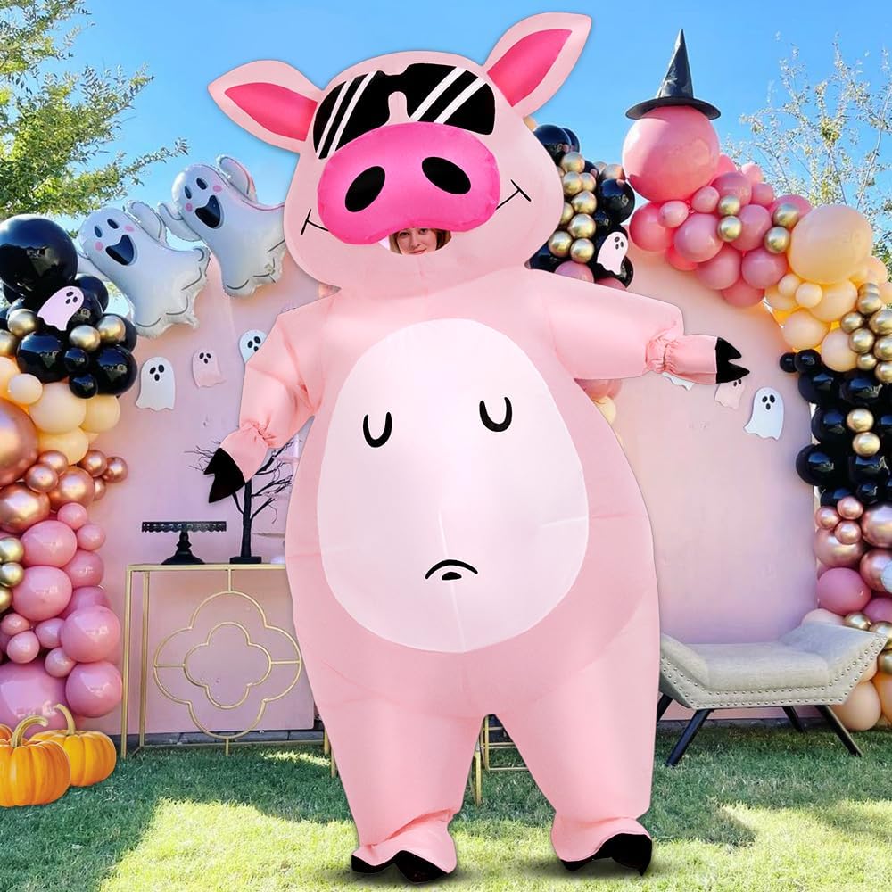 Inflatable Pig Costume, Pig Costume Adult Inflatable Costumes Adult Size Full Body Blow up Costumes for Adults Women