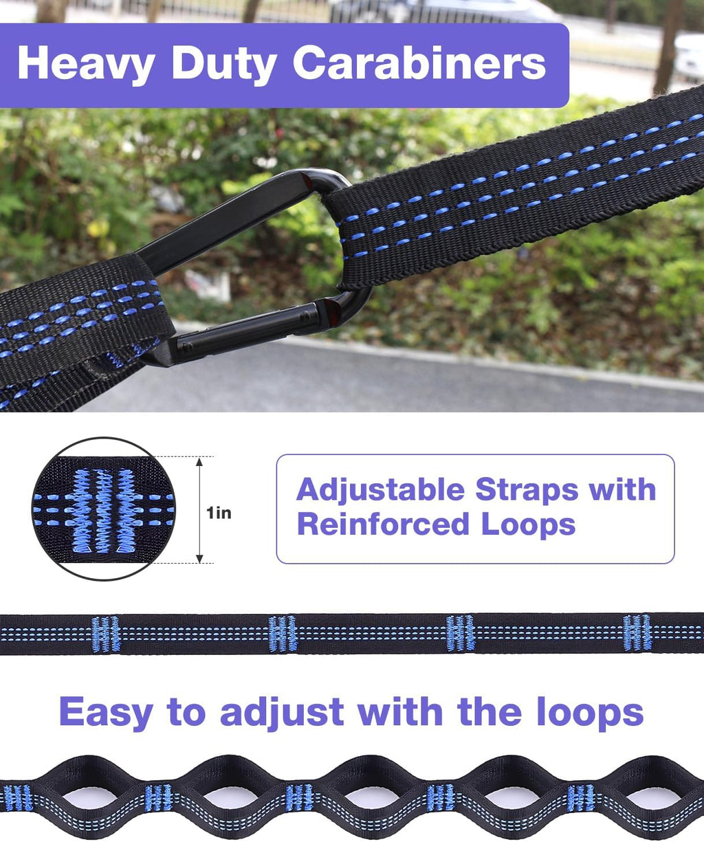 Camping Hammock, Lightweight Parachute Hammock Up to 700lbs with 2 Tree Straps and Attached Carry Bag Portable