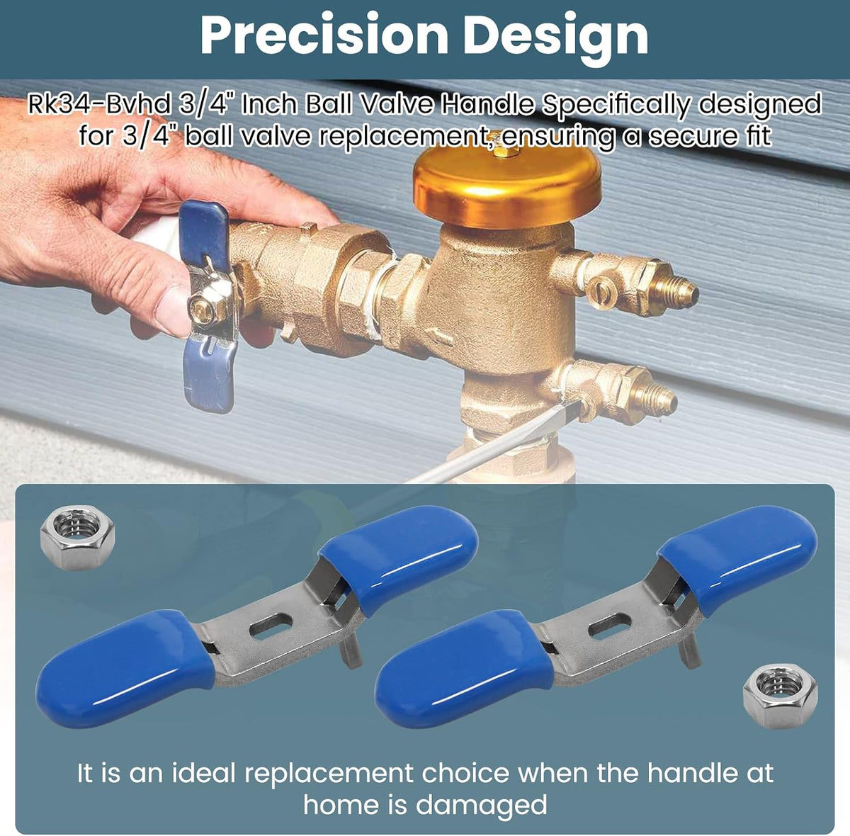 Rk34-Bvhd 3/4" Inch Ball Valve Handle Replacement