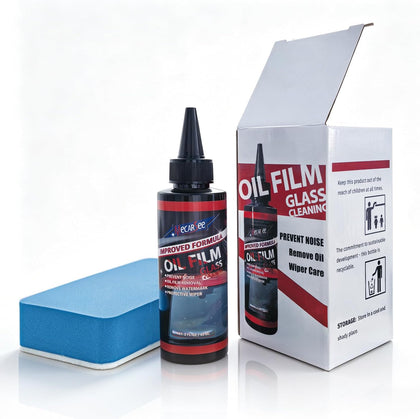 Oil Film Remover for Car Windshield - Glass Cleaner Spray Anti-Fog Rain Repellent - Removes Grease Silicone Water